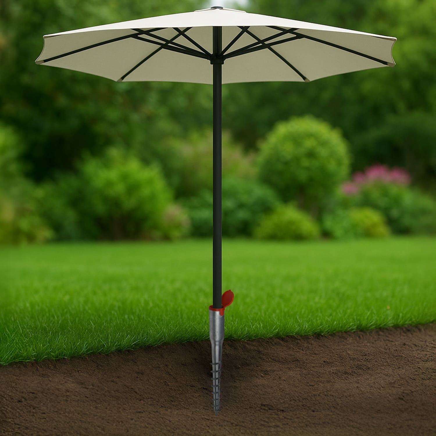 Podstawa wkręcana do ziemi do parasola suszarki - PWO | 68x550